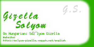 gizella solyom business card